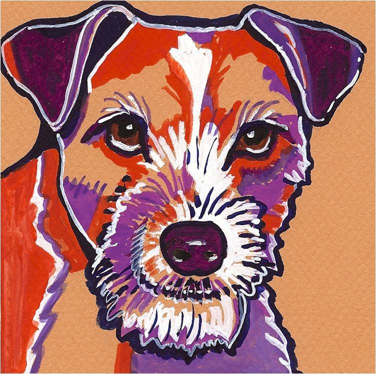 "Jack Russell Terrier" Watercolor Painting Print