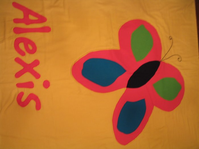 Personalized Butterfly 100% Cotton Quilt ALEXIS**JUST REDUCED**