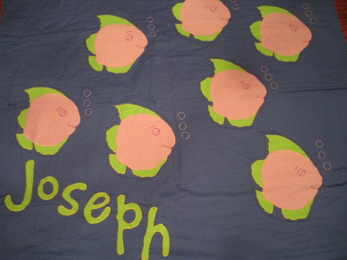 Personalized Fish 100% Cotton Quilt **JOSEPH**JUST REDUCED