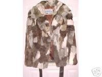 100% Rabbit Fur Coat Vintage Sz Med