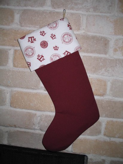 Texas A&M Christmas Stocking- Unique & One-of-a-Kind- Handmade **JUST REDUCED HALF PRICE**