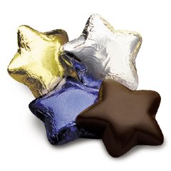 Foil Wrapped Dark Chocolate Stars case of 100 Corporate Tradeshow Promotion Giveaways