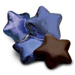 Blue Foiled Dark Chocolate STARS Bag of 34 Corporate Tradeshow Promotion Giveaways