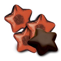 Red Foiled Dark Chocolate STARS Bag of 34 Corporate Tradeshow Promotion Giveaways