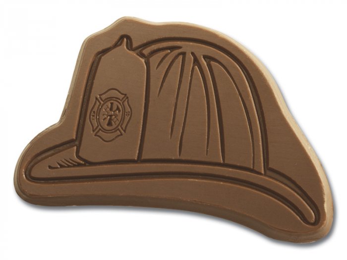 50 Fireman's Hat Shaped Engraved Chocolate Corporate Tradeshow Giveaways