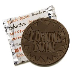 50 THANK YOU Engraved Chocolate Covered Cookies Corporate Tradeshow Giveaways