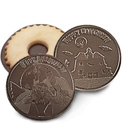 50 HALLOWEEN Engraved Chocolate Covered Cookies Corporate Tradeshow Giveaways
