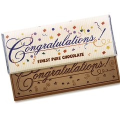 50 Congratulations Engraved Chocolate Bars for Clients or Employee Incentive