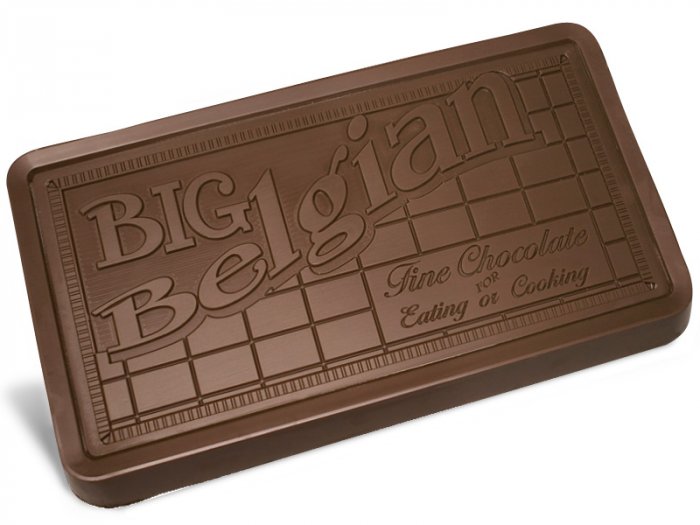 Big Belgian 5 lb. Dark Chocolate Bar Engraved for Clients or as a Gift