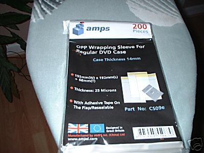 DVD Case Wraps pack of 200 in sealed pack