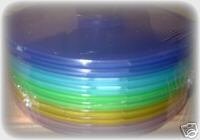 20 multi coloured c-shell clam cases for cd/dvd