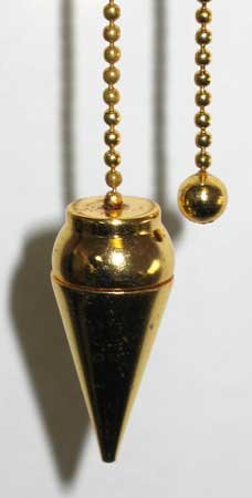 Chambered Gold Plated Pendulum Divination Wiccan