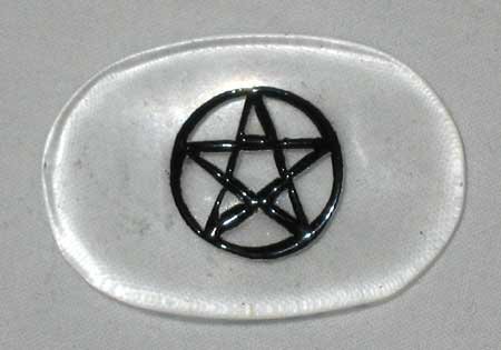 Pentagram Quartz Worry Stone Pagan Stress Relief Healing