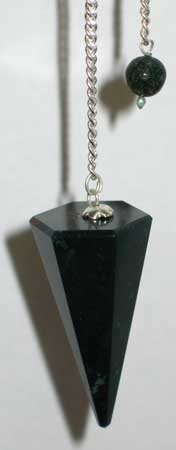6 Sided Bloodstone Pendulum Scrying Divination Wiccan