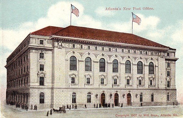 Atlanta's New Post Office at Georgia GA, 1907 Vintage Postcard - 3555