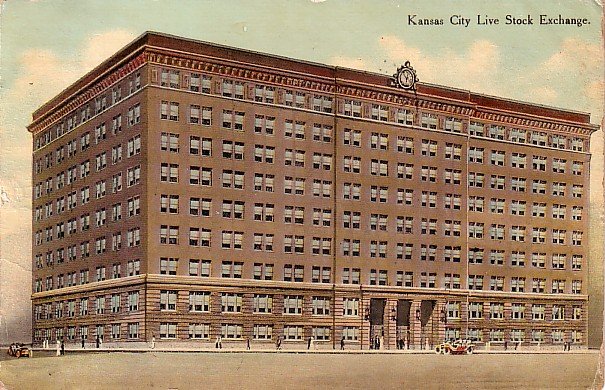 Kansas City Live Stock Exchange in Missouri MO, 1910 Vintage Postcard - 3563