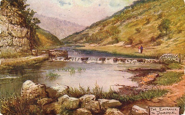The Entrance to Dovedale UK, Raphael Tuck Vintage Postcard - 3579