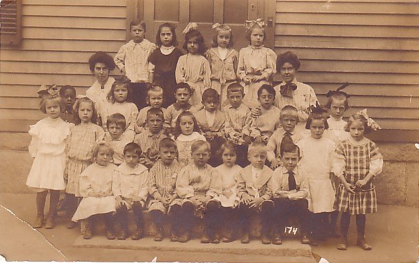 Segregated Class Picture, Real Photo Post Card RPPC - 3619