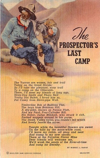 The Prospector's Last Camp, Curt Teich 1940 Linen Postcard - 3643