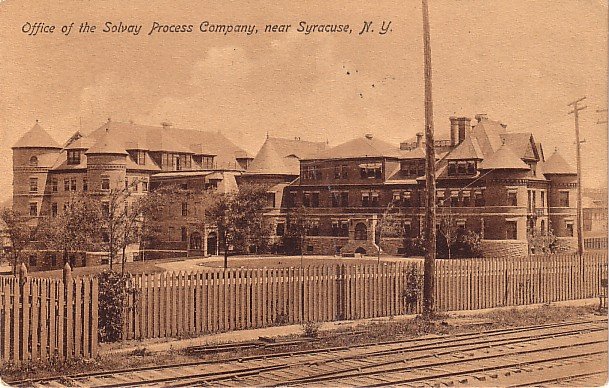 Office of the Solvay Process Company near Syracuse New York NY 1908 Vintage Postcard - 3721