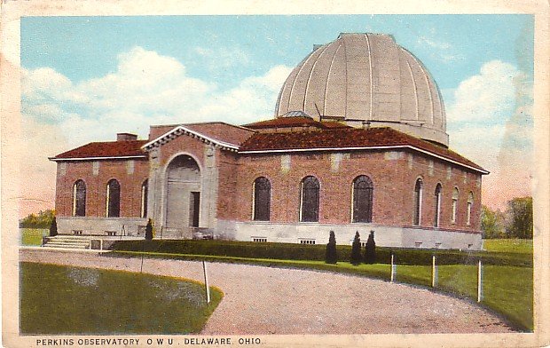 Perkins Observatory O.W.U. in Delaware Ohio OH Curt Teich Vintage Postcard - 3759