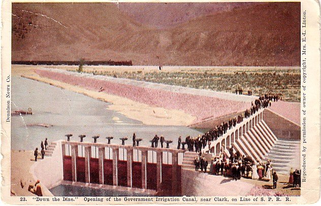 Opening of the Government Irrigation Canal near Twin Falls Idaho ID 1907 Postcard - 3774