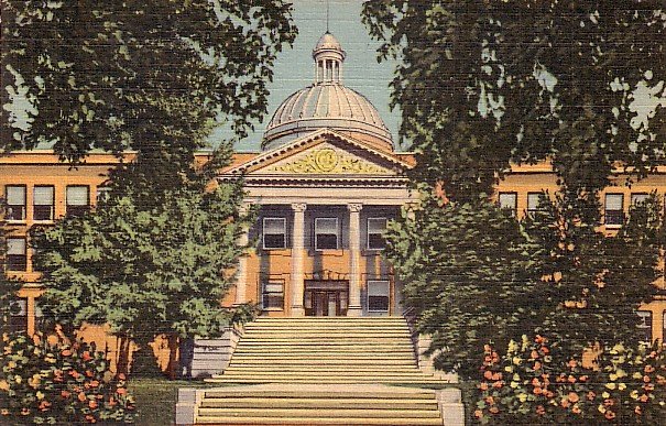 State Capitol in Santa Fe New Mexico NM 1935 Curt Teich Linen Postcard - 3799