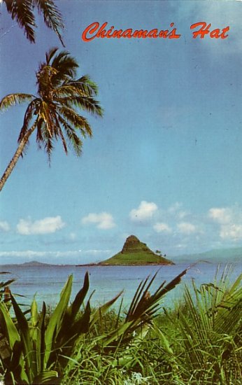 Chinaman's Hat off Oahu Hawaii HI 1960 Curt Teich Chrome Postcard - 3858