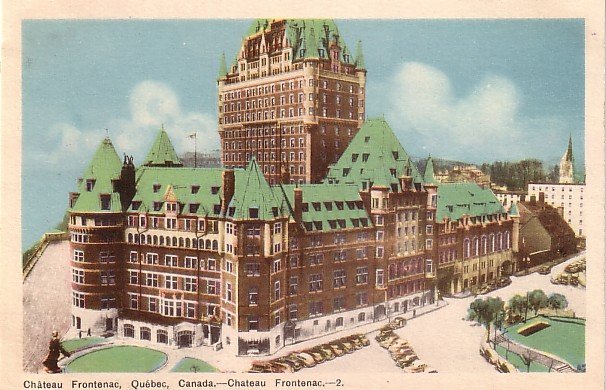 Chateau Frontenac in Quebec Canada Vintage Postcard - 3903