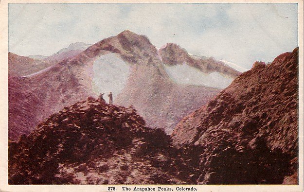 The Arapahoe Peaks in Colorado CO Vintage Postcard - 3923
