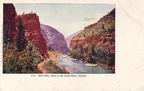 Echo Cliffs, Canon of the Grand River in Colorado CO Vintage Postcard - 3925