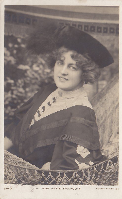 Miss Marie Studholme Stage Actress, 1909 Rotary Real Photo Post Card - 5351