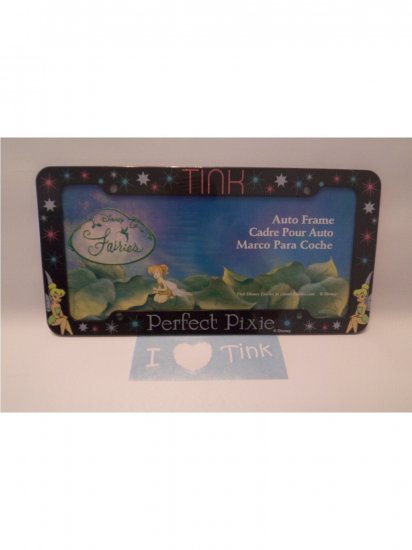 Disney Tink Tinkerbell Auto Truck License Plate Frame with FREE Decal