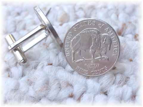 COIN JEWELRY~US BUFFALO BISON NICKEL CUFFLINKS