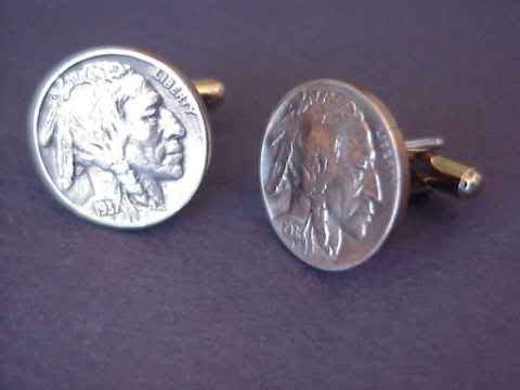 Indian Head Nickel cufflinks~Antique coins