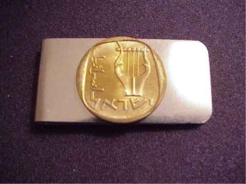 P'S COIN JEWELRY ANNIVERSARY MONEY CLIP~ISRAEL