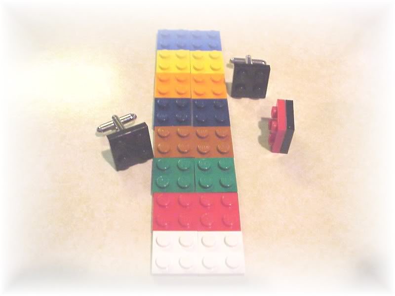 Lego plates cufflinks~many colors included~YOUR CHOICE
