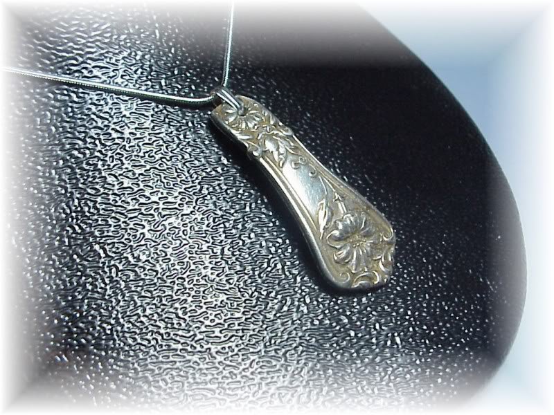 GLORIA spoon pendant & 22" sterling chain