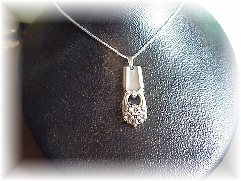 ETERNALLY YOURS silverware pendant & 22" sterling chain