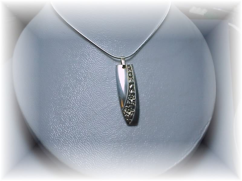 STARLIGHT spoon pendant & 22" sterling chain FREE SHIP