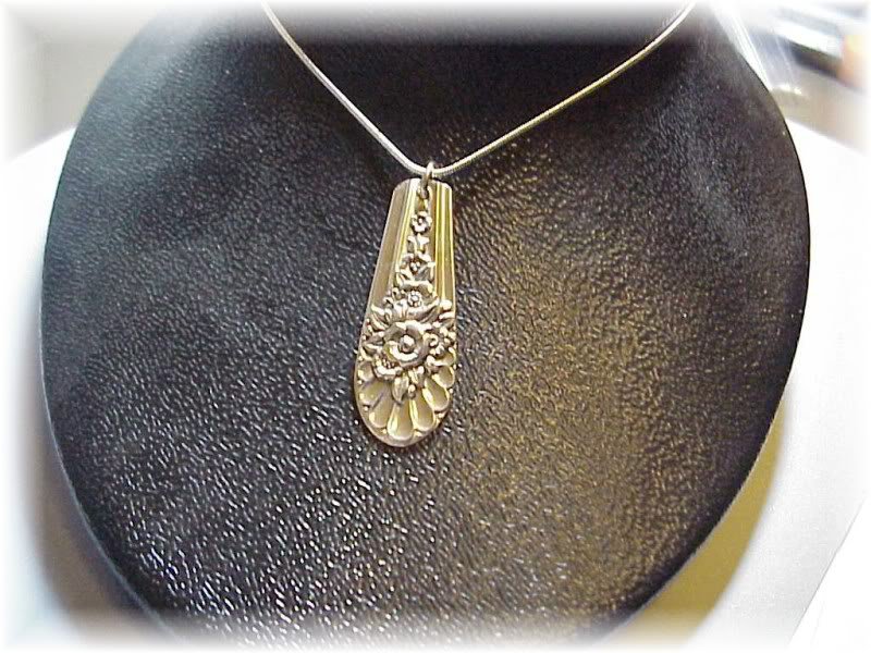 Jubilee spoon pendant & 22" sterling chain