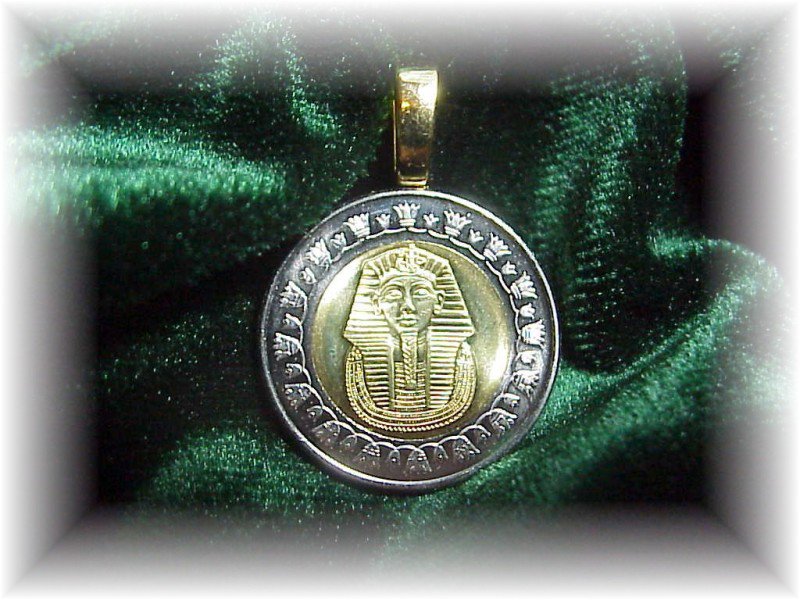 P'S COIN JEWELRY~KING TUT PENDANT~UNCIRCULATED