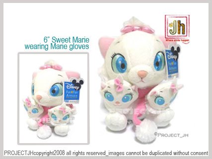 sweet Marie cat wearing Marie gloves Disney Sega Japan