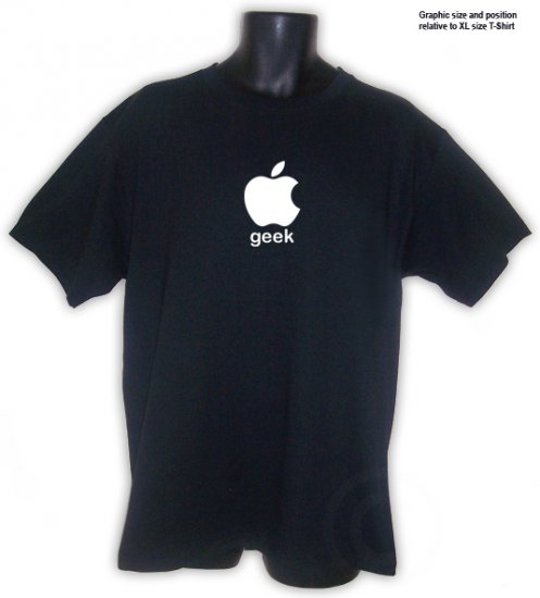 Apple Geek T-Shirt Black S, M, L, XL, 2XL