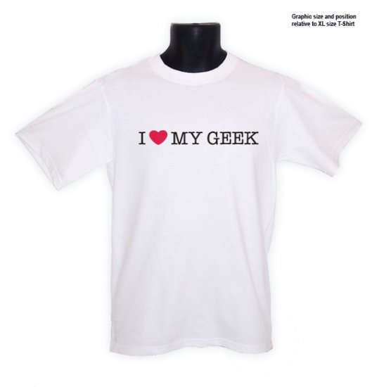 I Love (heart) My Geek Hacker COOL T-Shirt S, M, L, XL ~ FREE SHIPPING
