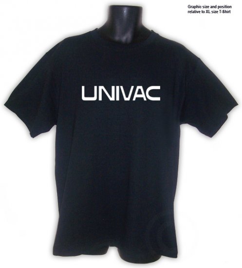 Univac Vintage Mainframe Computer T-Shirt Black S, M, L, XL, 2XL