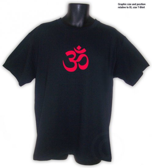 OM Symbol Hindu India Yoga Aum Nepal T-Shirt Black S, M, L, XL, 2XL