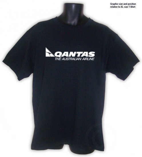 QUANTAS Australian airlines aviation  T-SHIRT black S, M, L, XL, 2XL