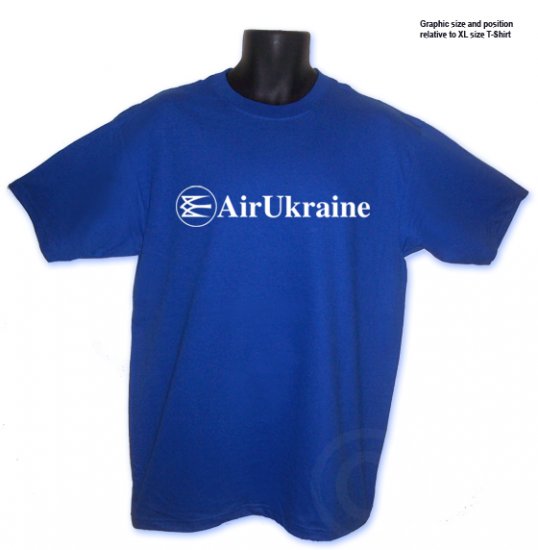 Air Ukraine Airlines Aviation T-Shirt S, M, L, XL ~ FREE SHIPPING