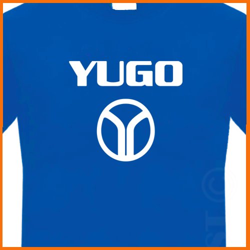 YUGO T-shirt RETRO 80s CAR Shirt FUNNY Yugoslavia TEE S - 2XL
